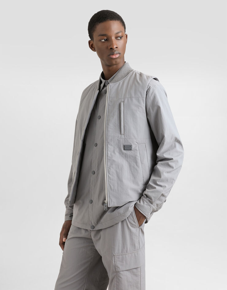 Dolce & Gabbana Padded technical fabric vest with tag Grey G9BIWTFUS26