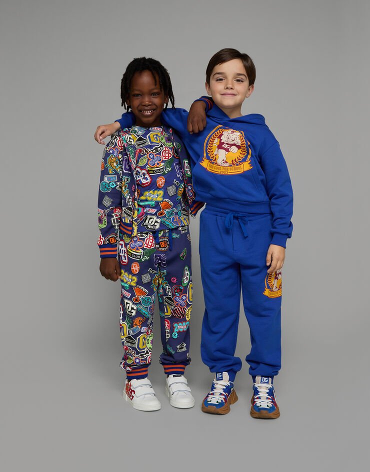DolceGabbanaSpa Sudadera con capucha y estampado de mascota Azul L4JWHRG7JT2