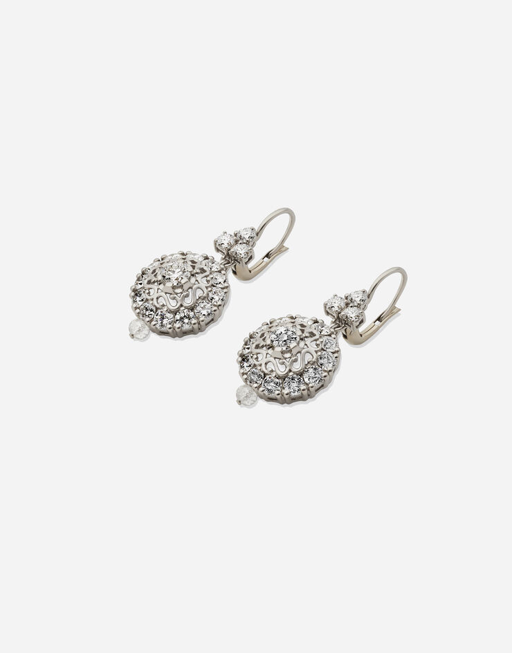 Dolce & Gabbana SICILY 钻石白金耳环 白金色 WEDS3KWDI04