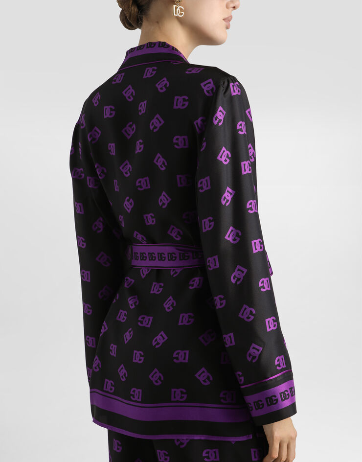 Dolce & Gabbana DG all-over print silk twill vanity shirt Print F5I89THI1Z7