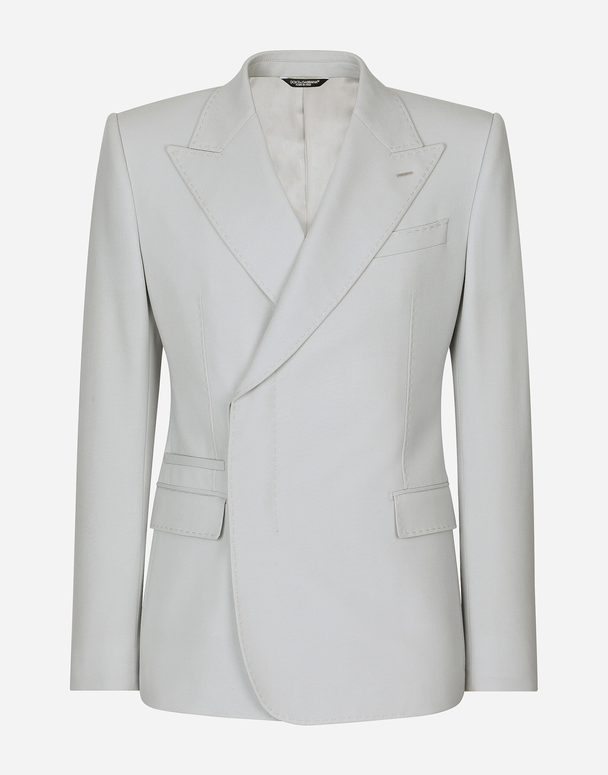 Dolce & Gabbana Double-breasted stretch wool Sicilia-fit jacket Azure G5JL8TFU1AU