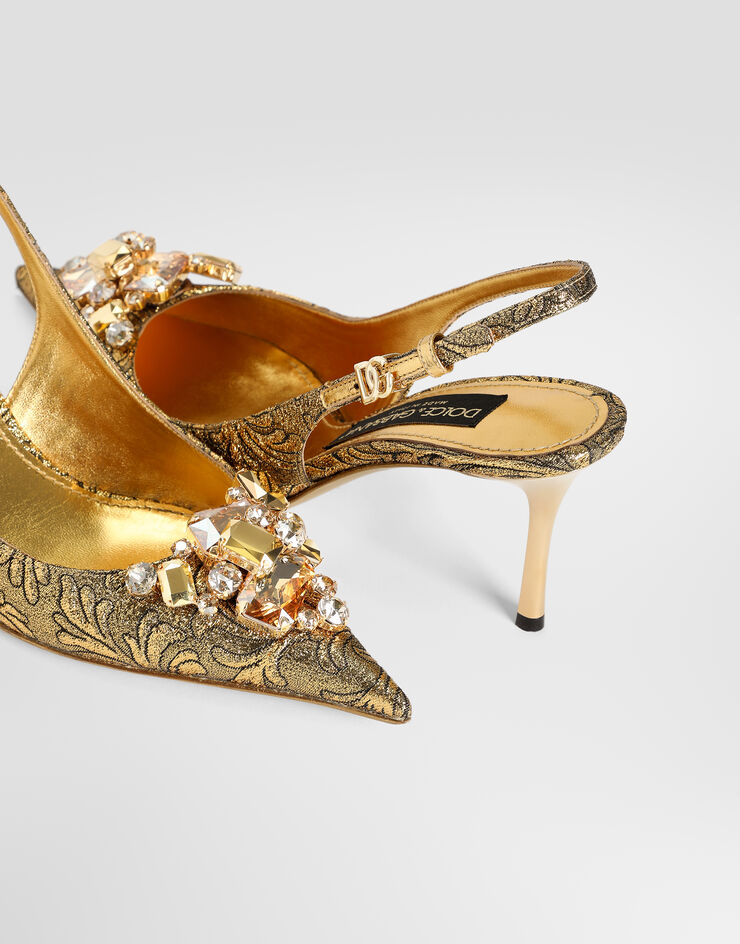 Dolce & Gabbana Slingback in ramage brocade Gold CG1078A0436