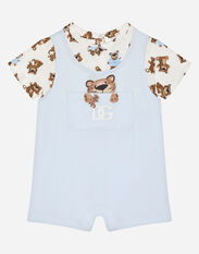 Dolce & Gabbana Baby leopard-print jersey onesie Azul L1JO6TG7M5U