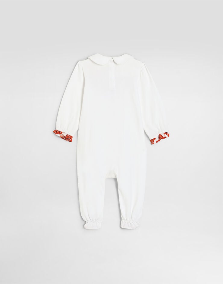 Dolce & Gabbana Geschenkset aus Jersey mit Majolika-Print White L2JO5EG7P4T