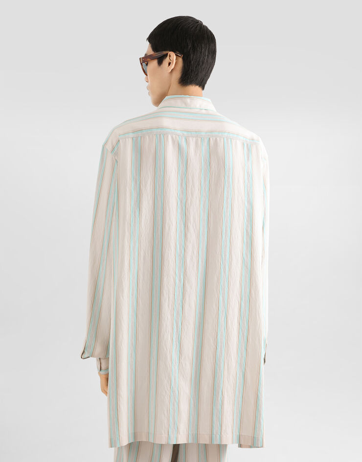 Dolce & Gabbana Striped fabric vanity shirt Multicolor G5OI2TFBMFZ