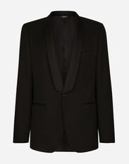 Dolce & Gabbana Single-breasted stretch wool Sicilia-fit tuxedo jacket Multicolor G708RTFUTAT