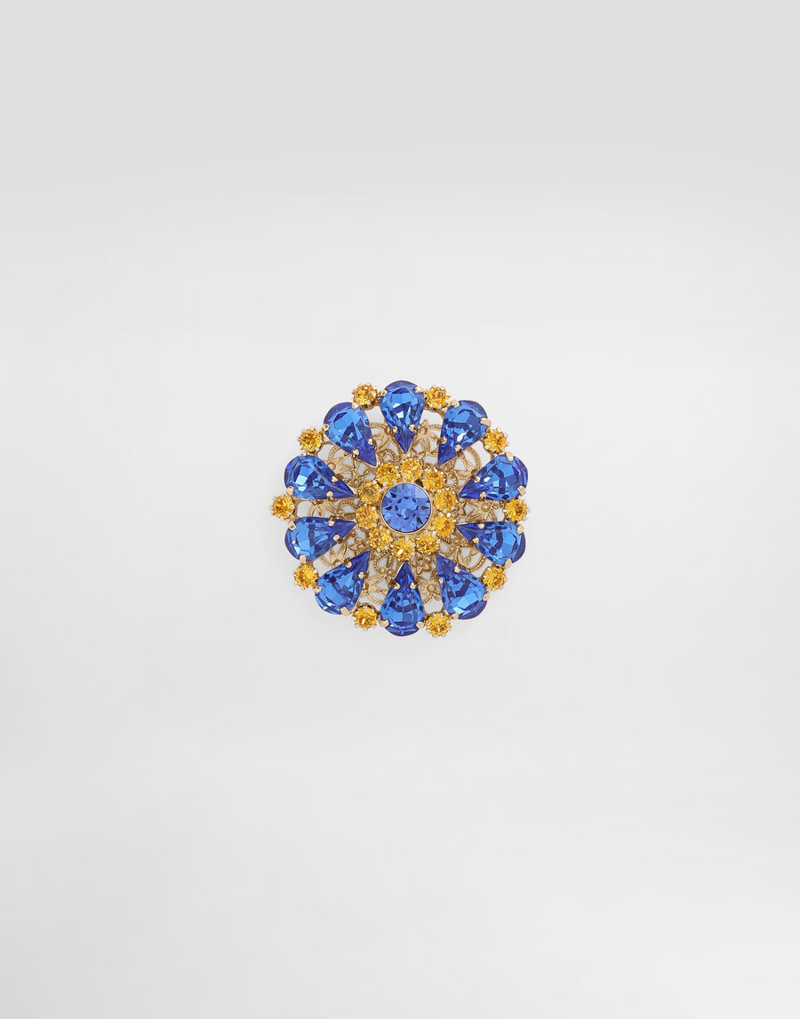 Brooch with rhinestones