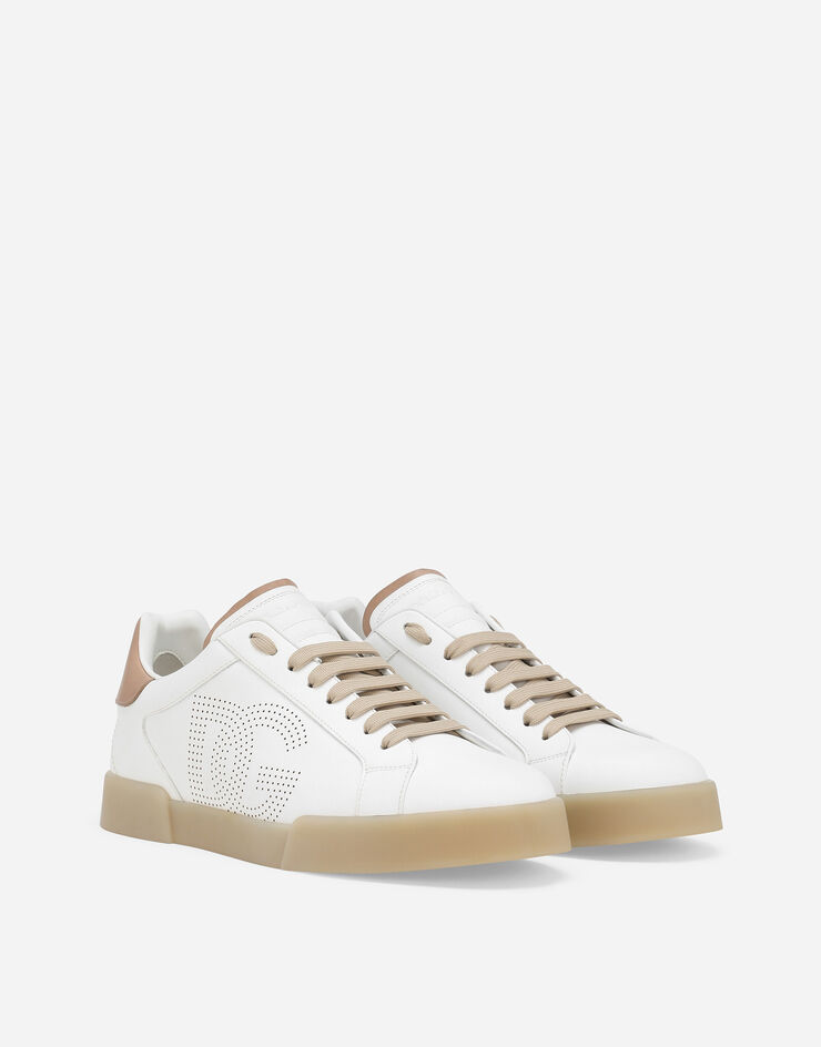 Dolce & Gabbana Zapatilla Portofino en piel de becerro Blanco CS2277A9U73