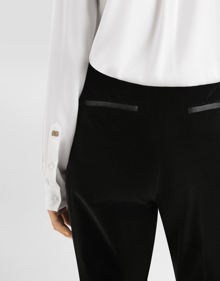 Dolce & Gabbana Stretch charmeuse shirt White F5U24ZFUABF