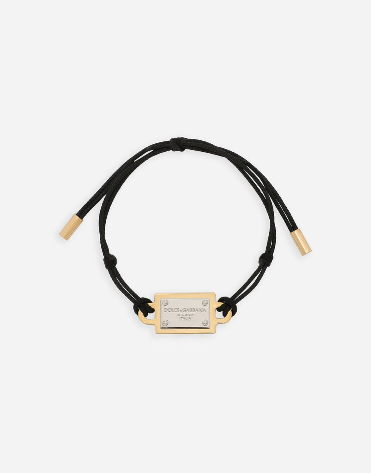 Dolce&Gabbana コードブレスレット ロゴプレート ブラック WBP6X4W1111