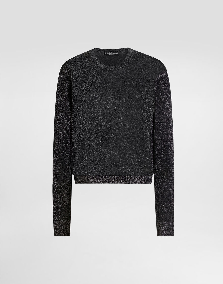 Metallic viscose pullover