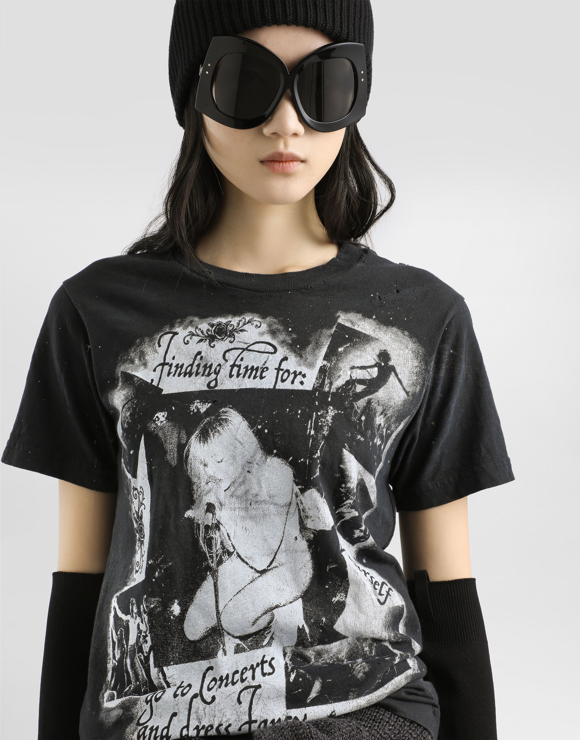 Jersey t-shirt with print in Multicolor for Women | Dolce&Gabbana® US