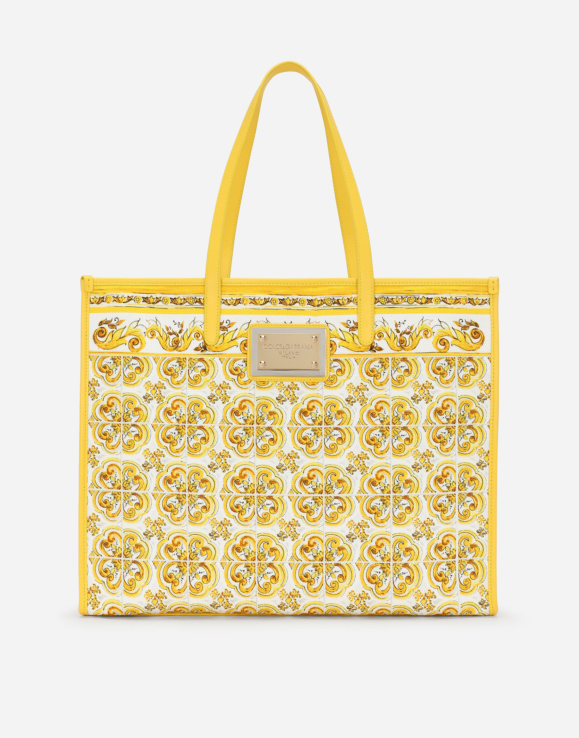 Dolce & Gabbana Cabas grand format Jaune BB6003AW050