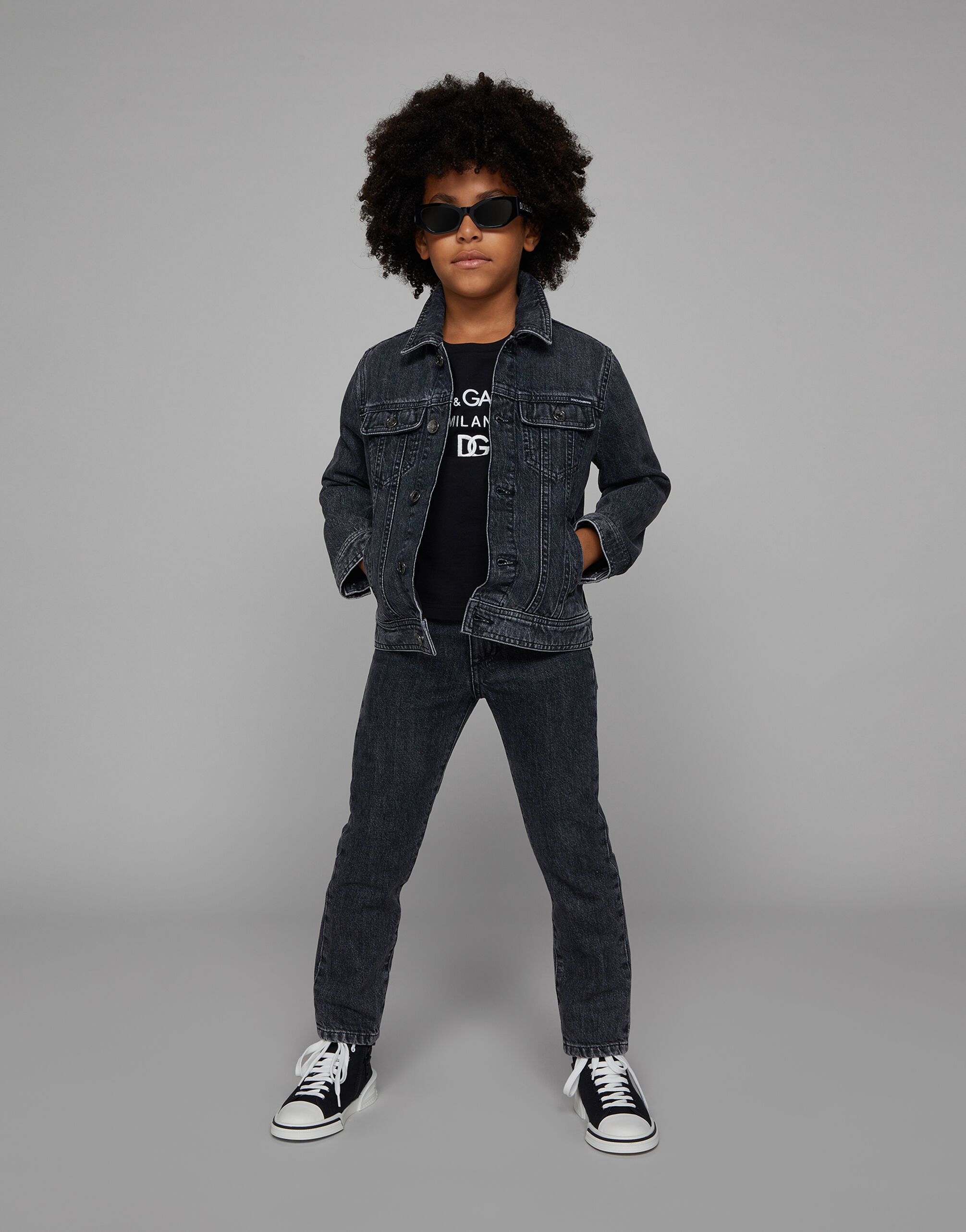 5-pocket denim jeans in Black for Boys | Dolce&Gabbana® US
