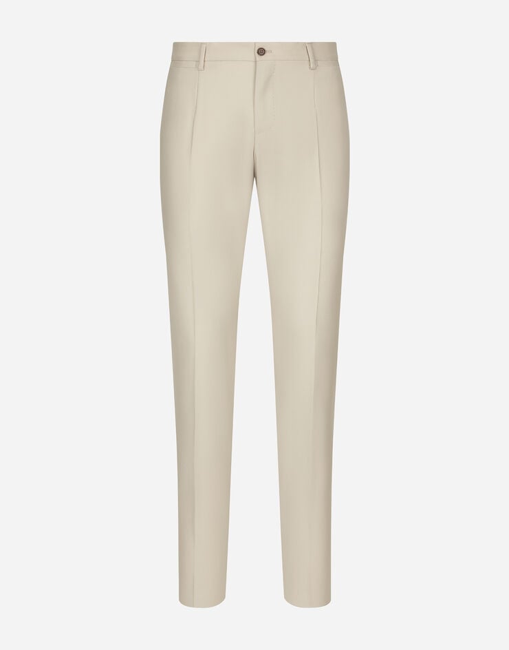 Dolce & Gabbana Pantalone sartoriale in lana vergine Bianco GY7BMTFU269