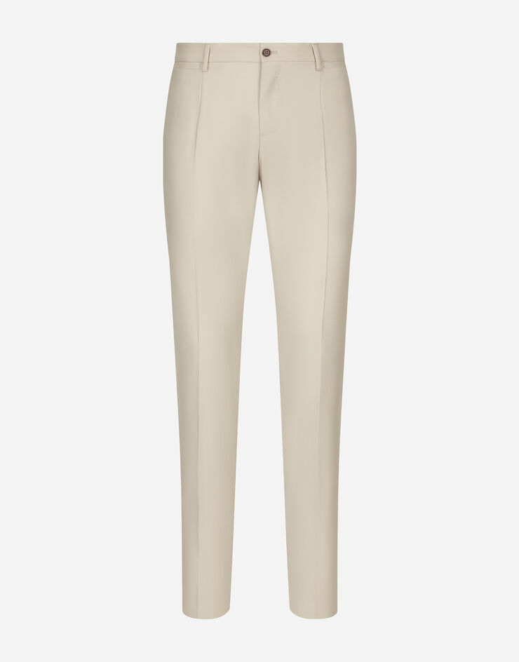 Dolce & Gabbana Pantalon couture en laine vierge Blanc GY7BMTFU269