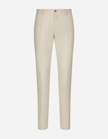 Dolce & Gabbana سروال من صوف خام محبوك أبيض G2QU6TFU269