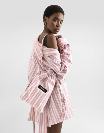 Dolce & Gabbana Essenza bag in striped poplin Multicolor BB7937A0578