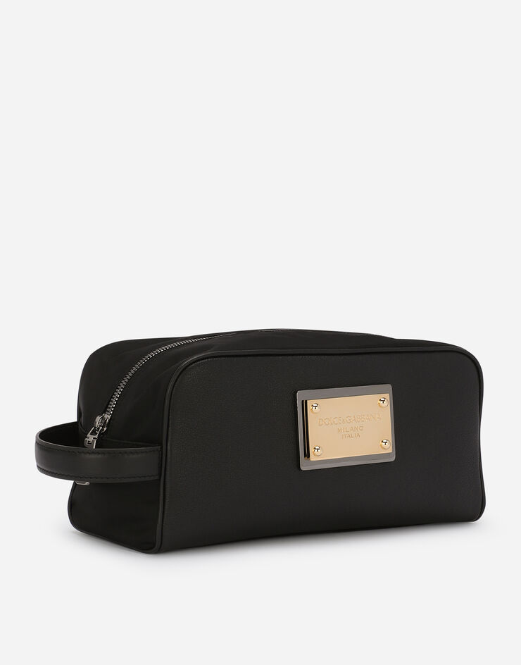 Dolce & Gabbana Nylon and calfskin toiletry bag Black BT0985AD447