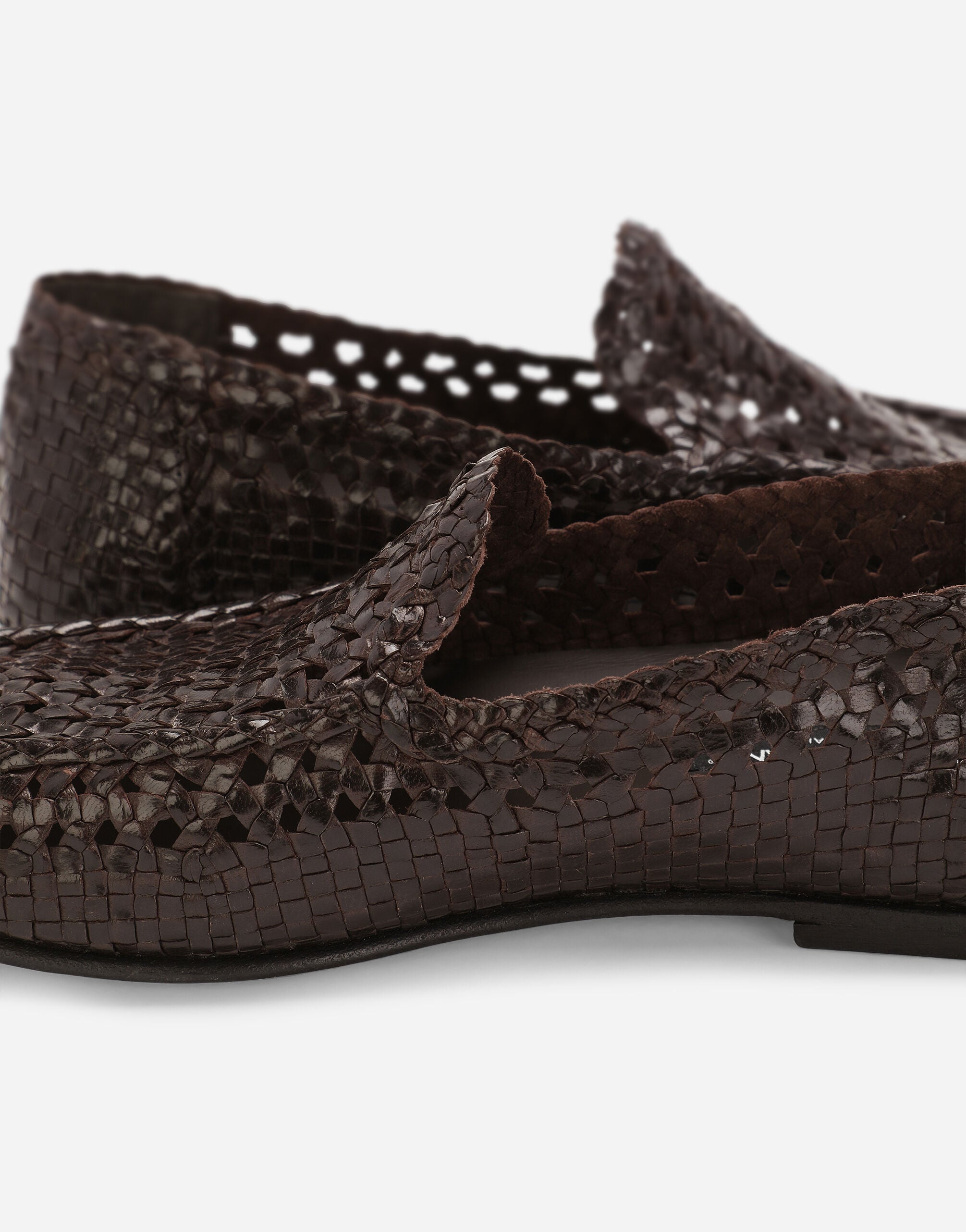 Dolce & Gabbana ヘビ革 スリッポン Goatskin slippers in Brown for Men | Dolce&Gabbana® US