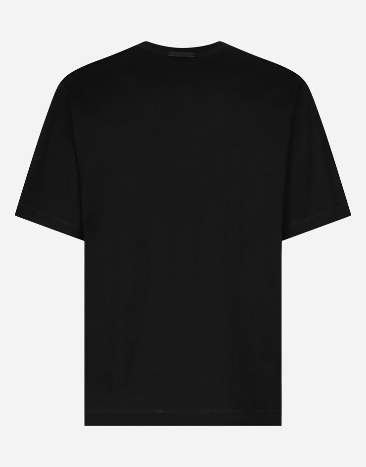 Dolce & Gabbana Camiseta de algodón con logotipo DG estampado Negro G8PN9TG7NPV