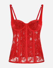 Dolce & Gabbana Lace lingerie corset Red F772CTHLMU0