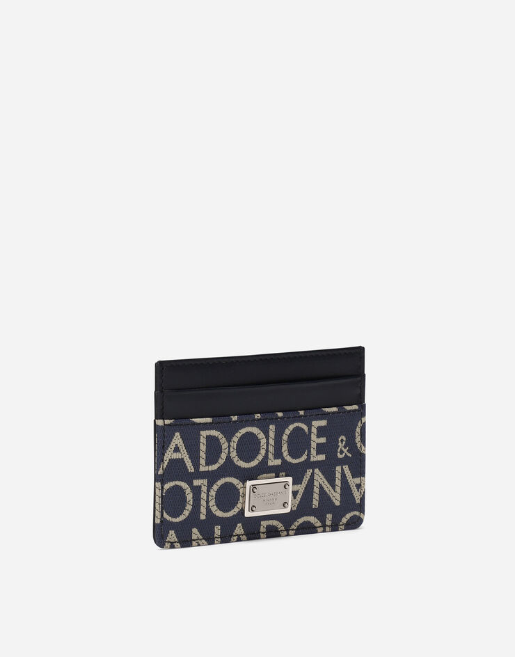 Dolce & Gabbana حافظة بطاقات جاكار مطلية أزرق BP0330AJ705