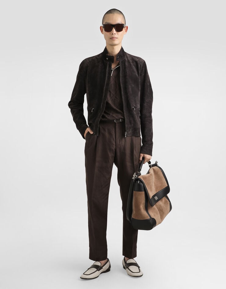 Dolce & Gabbana Calfskin jacket Brown G9AWMLHULU2