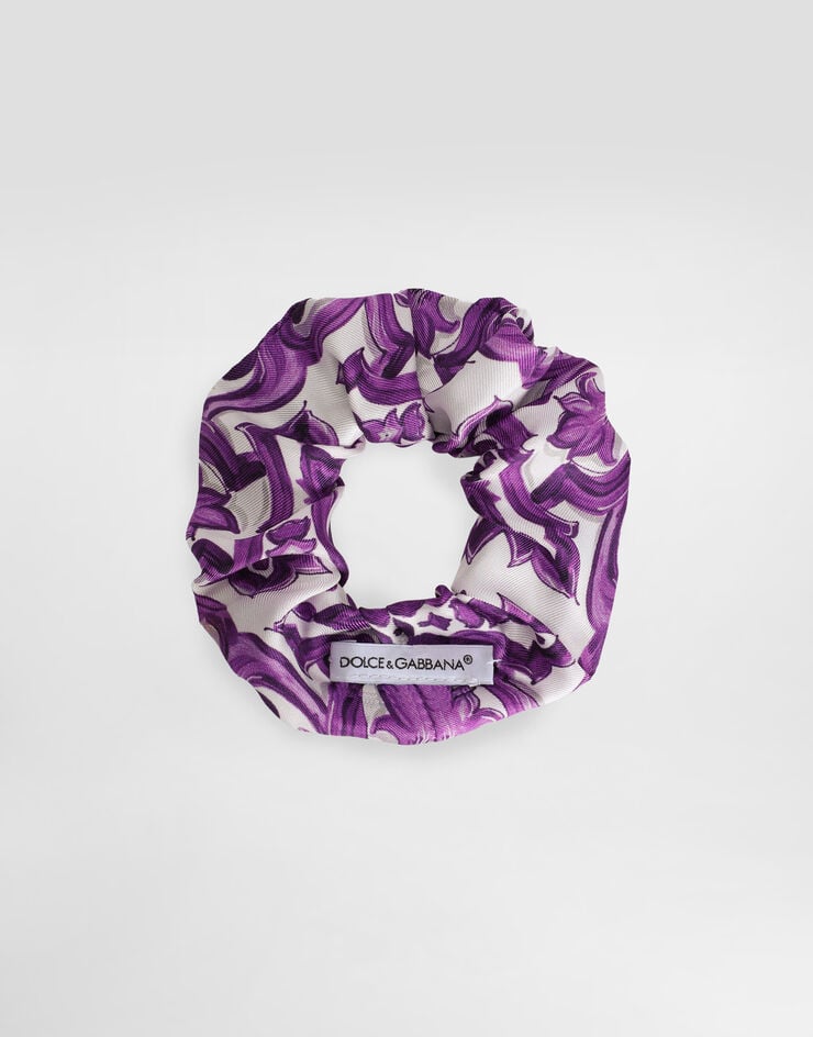 Dolce & Gabbana Majolica-print twill scrunchie Multicolor LB7A12HI1Y8