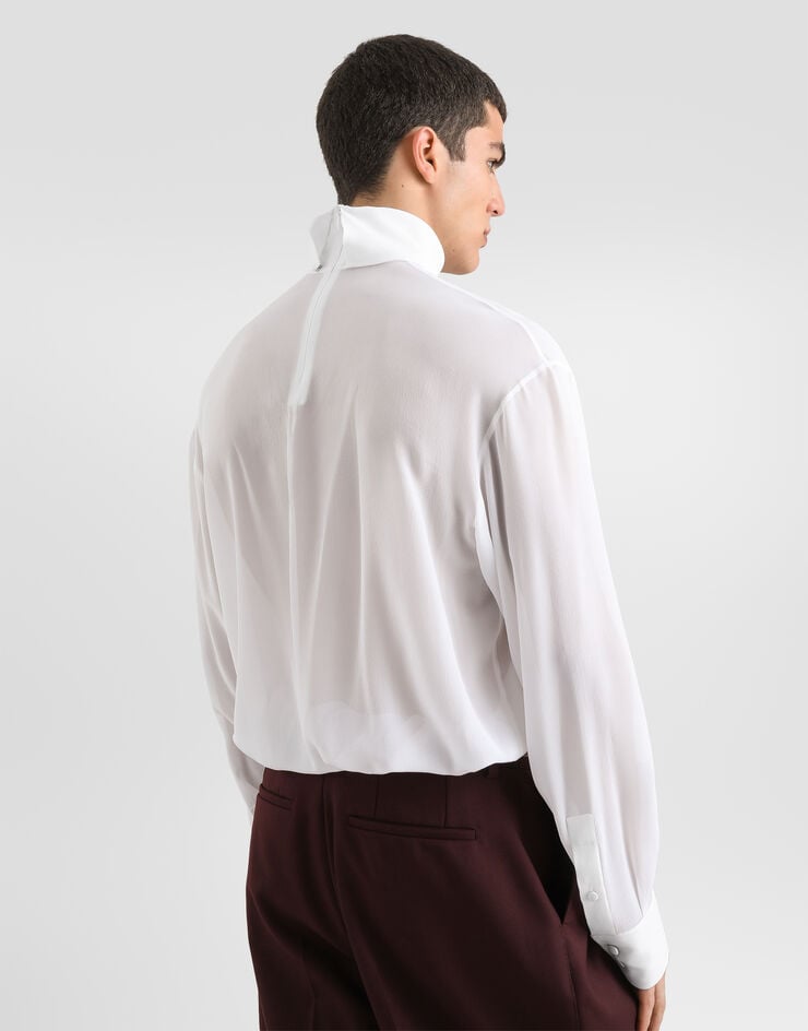 Dolce & Gabbana Silk georgette shirt Dolce & Gabbana Silk georgette shirt White G8SD9TFU1AR