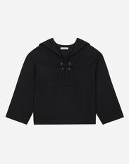 Dolce & Gabbana Cotton twill sweatshirt with a sailor collar Print L4JTDSHS7NG