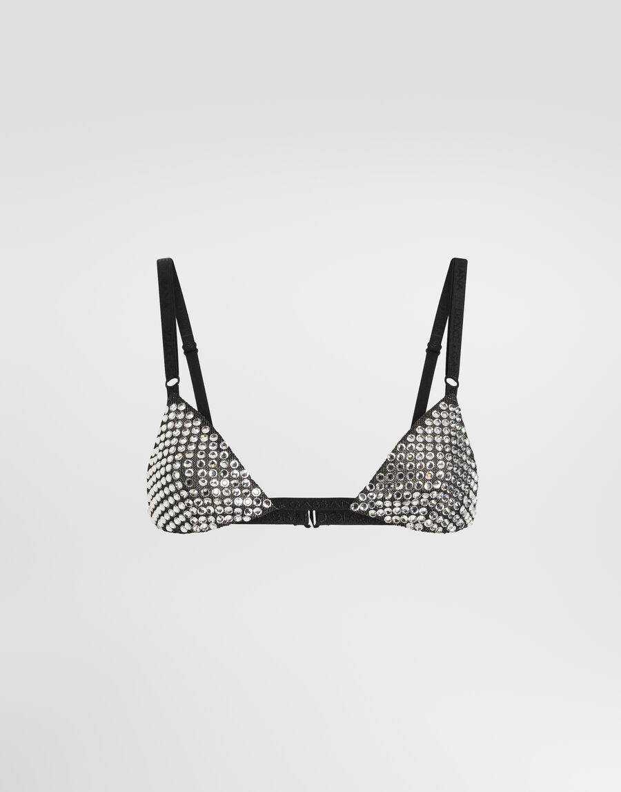 Rhinestoned bra