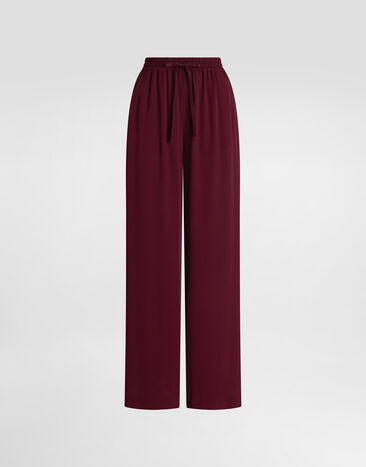 Dolce & Gabbana Silk crêpe trousers Purple I3J51WFU1ME