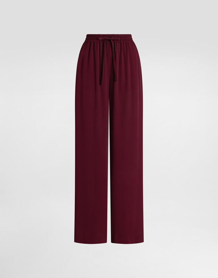 Dolce & Gabbana Silk crêpe trousers Purple I3J51WFU1ME