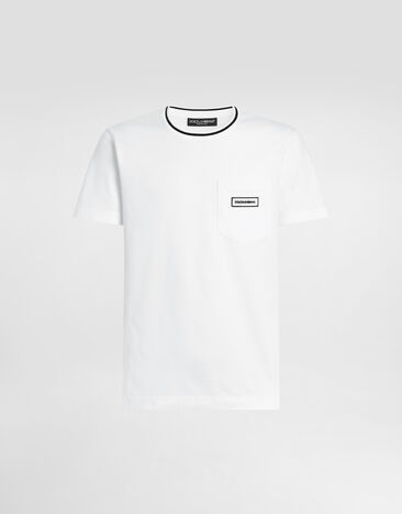 Dolce & Gabbana Cotton t-shirt with logo White G8RA2ZG7Q2P