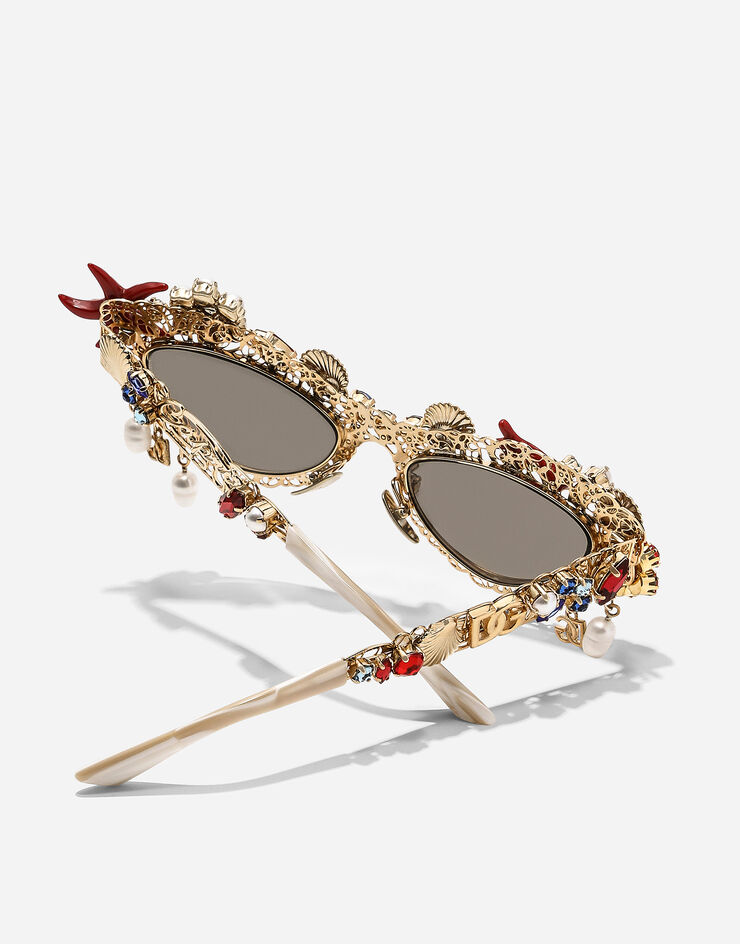 Dolce & Gabbana نظارة شمسية كابري ذهبي VG2313VM25A