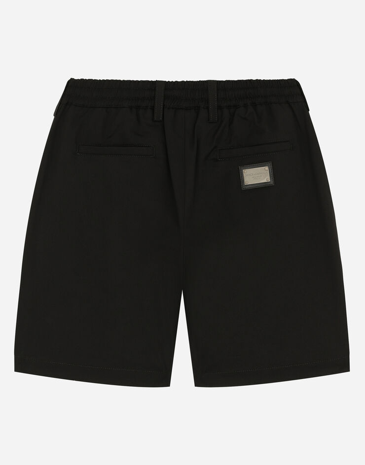Dolce & Gabbana バミューダパンツ ギャバジン ブラック L42Q95G7M4D