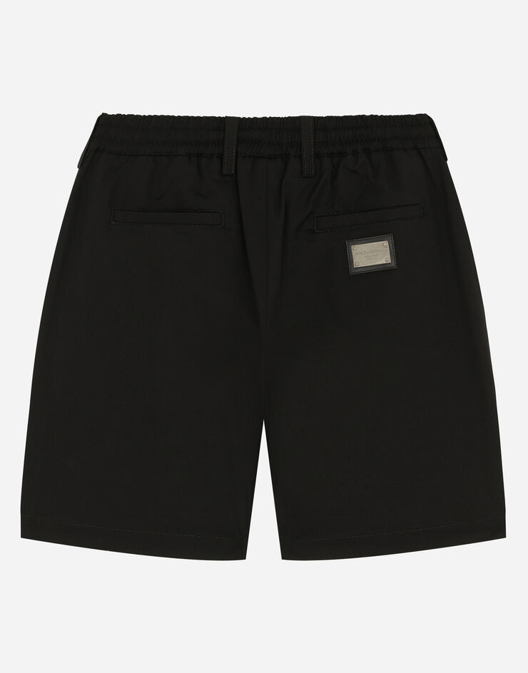 Dolce & Gabbana Bermudas de gabardina Negro L42Q95G7M4D