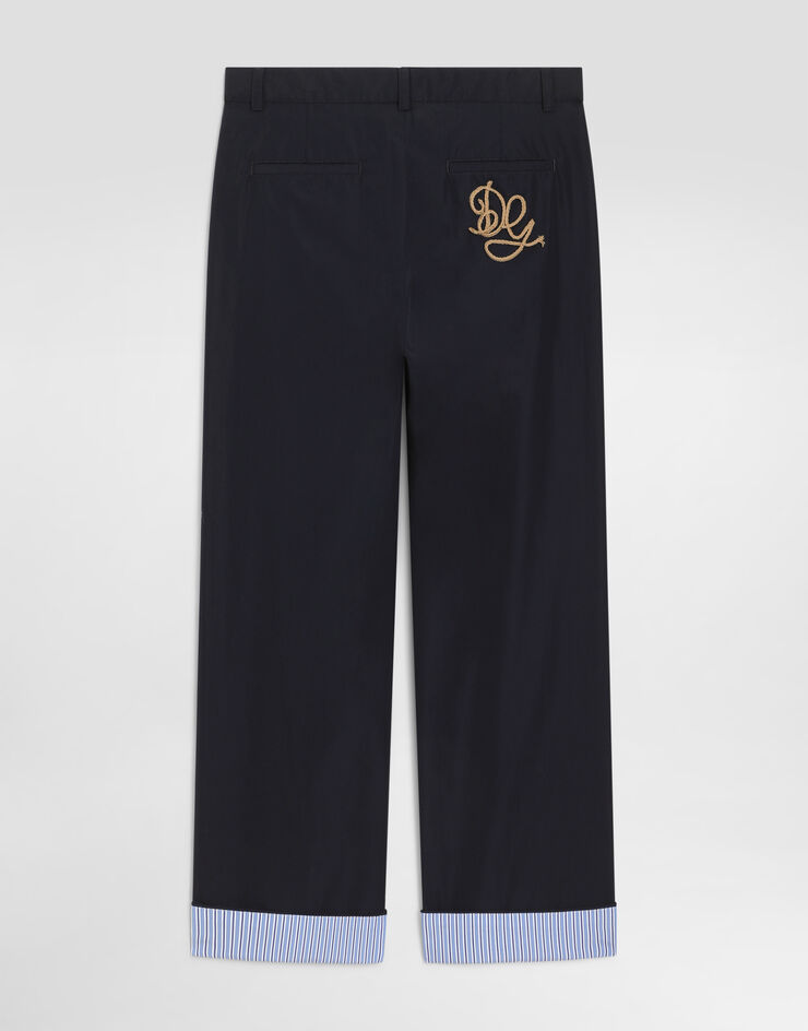 Dolce & Gabbana Cotton poplin trousers Blue L45P45FU5ZE