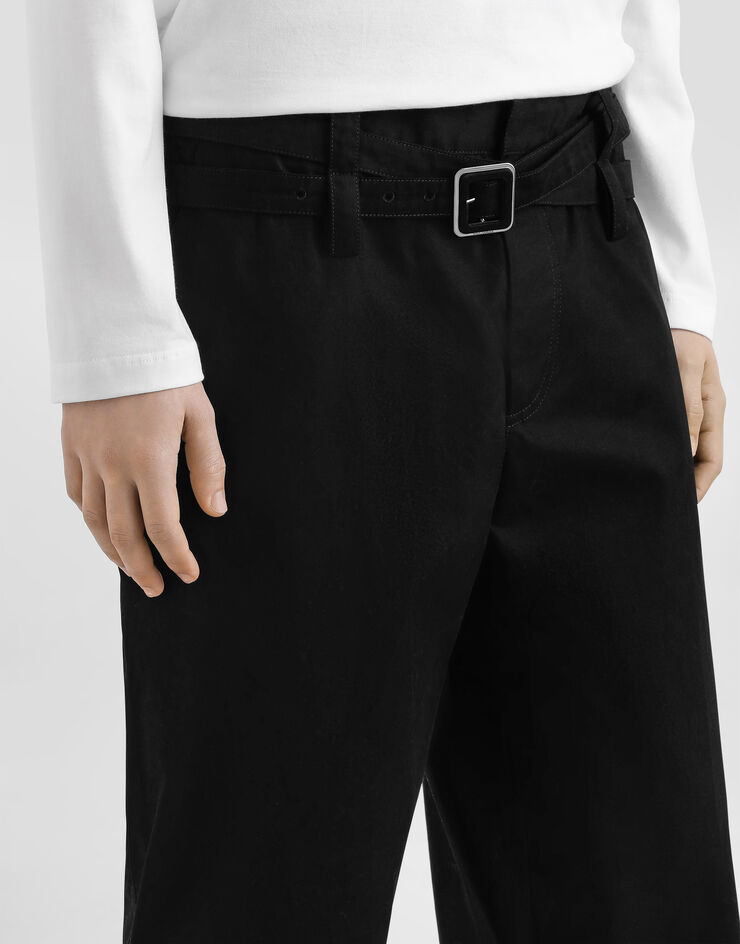 Dolce & Gabbana Cotton faille trousers Black GP142TFU6Z0
