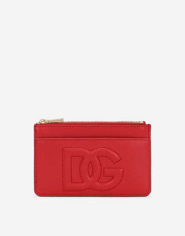 Dolce & Gabbana Tarjetero DG Logo mediano Rojo BI1261AG081