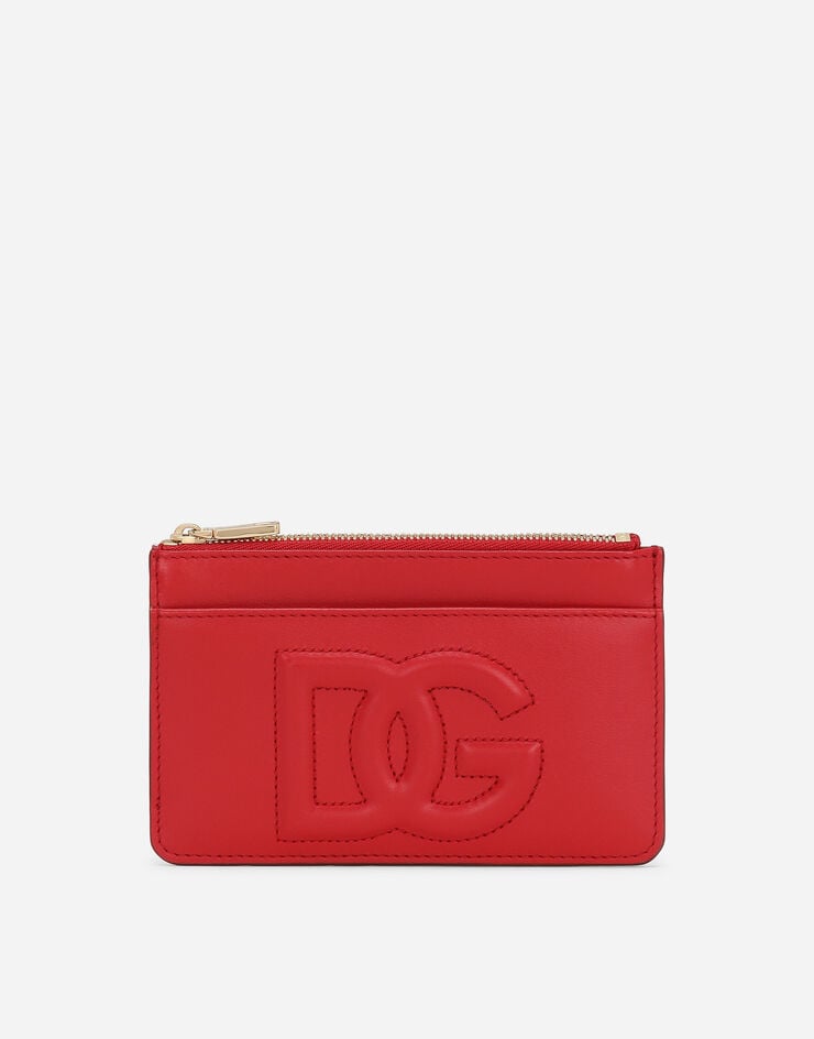 Dolce & Gabbana Medium DG Logo card holder Red BI1261AG081