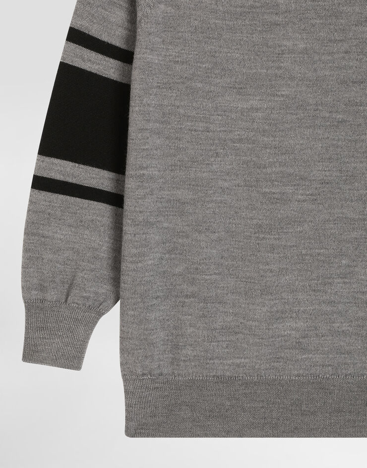 Dolce & Gabbana Smooth wool sweater Grey L4KWJ2JDVG6