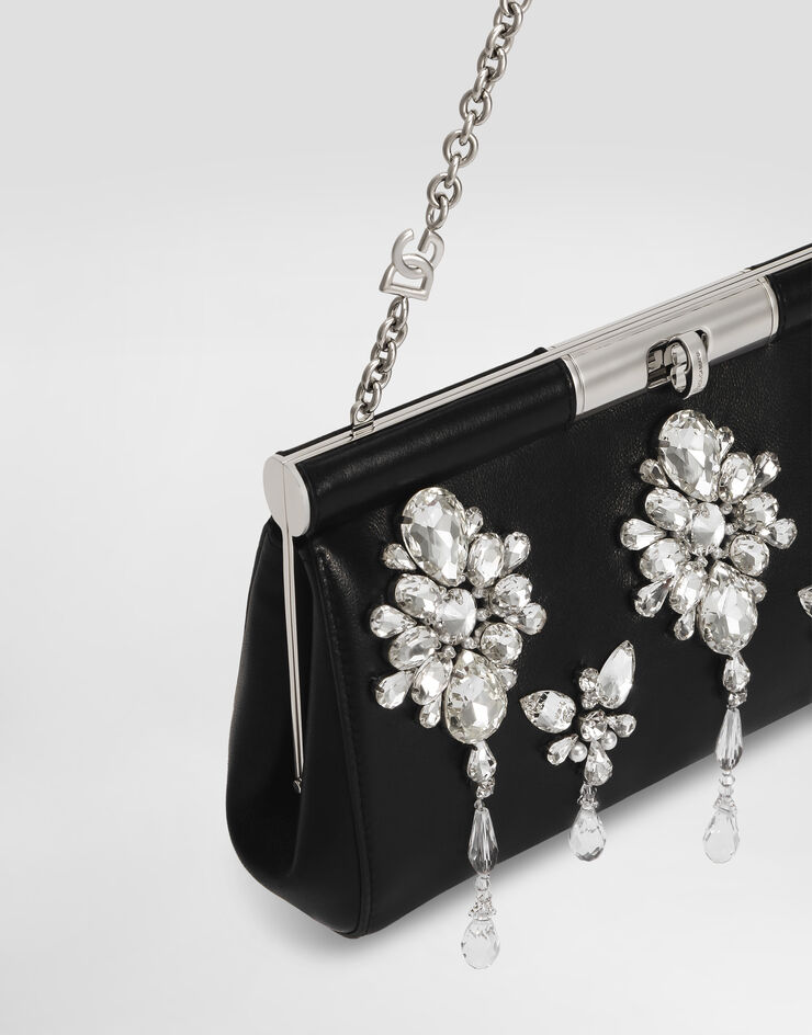 Dolce & Gabbana Crystal embroidered Marlene handbag Black BB7620AX073