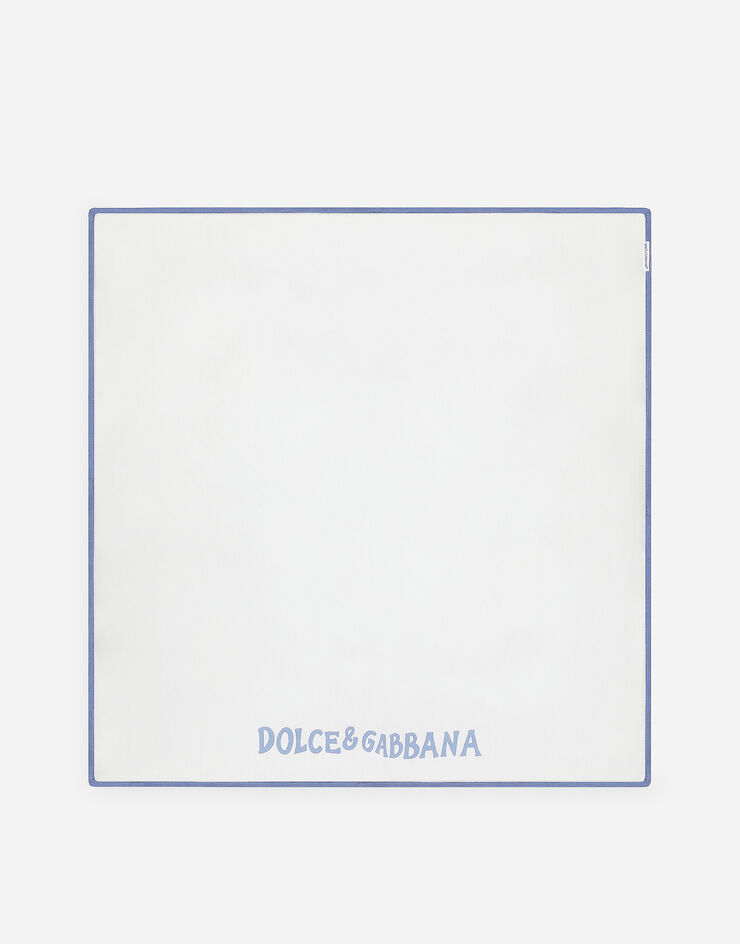 Dolce & Gabbana Coperta in jersey stampa marina Azzurro LNJA88G7L0T