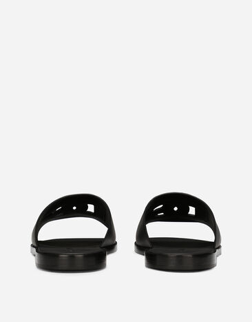 Dolce & Gabbana شبشب من جلد عجل أسود A80397AO602