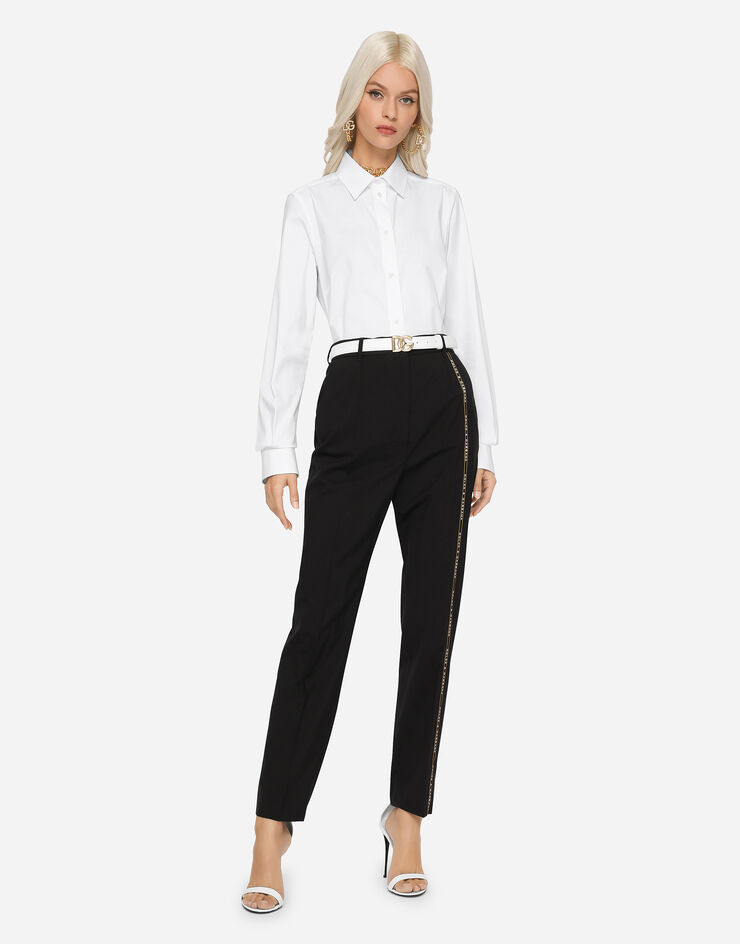 Dolce & Gabbana Stretch poplin shirt White F5G19TFUEAJ