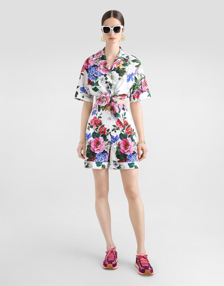 Dolce & Gabbana 花卉印花棉质短裤 版画 FTC9RTHS5S6