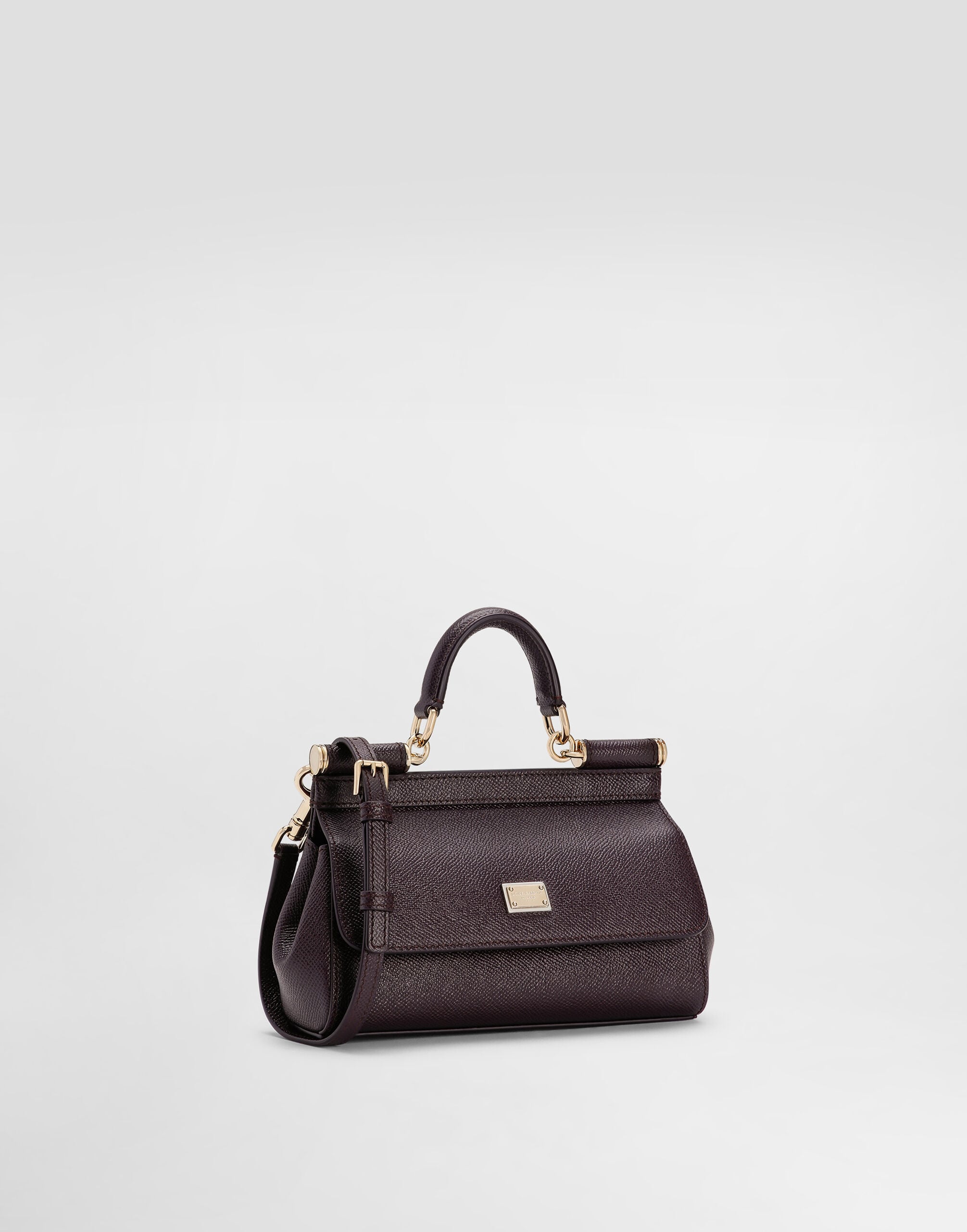 Mini Sicily handbag in dauphine calfskin in Bordeaux for Women