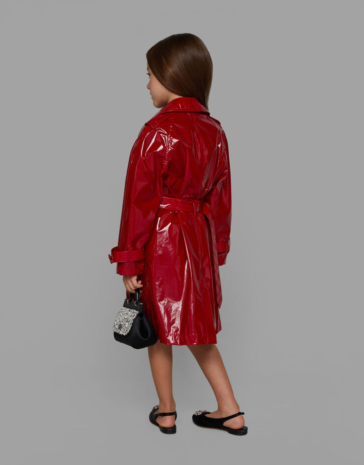 Dolce&Gabbana Trenchcoat aus beschichtetem Gewebe Rot L54C46FUSGD